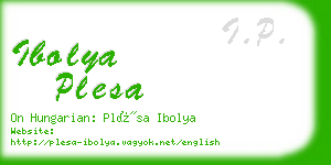 ibolya plesa business card